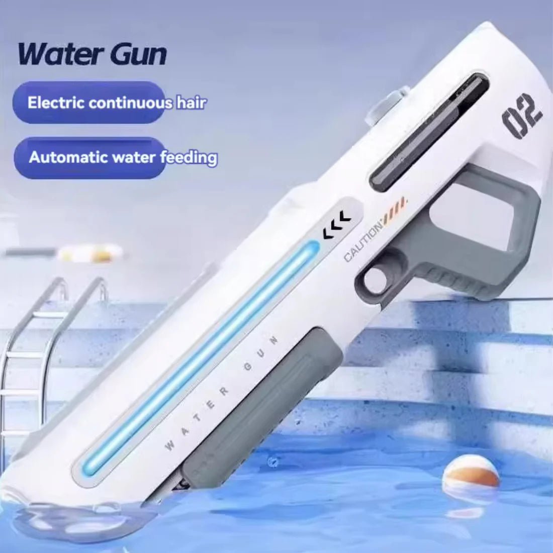 Summershot 42cm Dual Mode Holi Pichkari | Auto + Manual Water Gun - The Gears