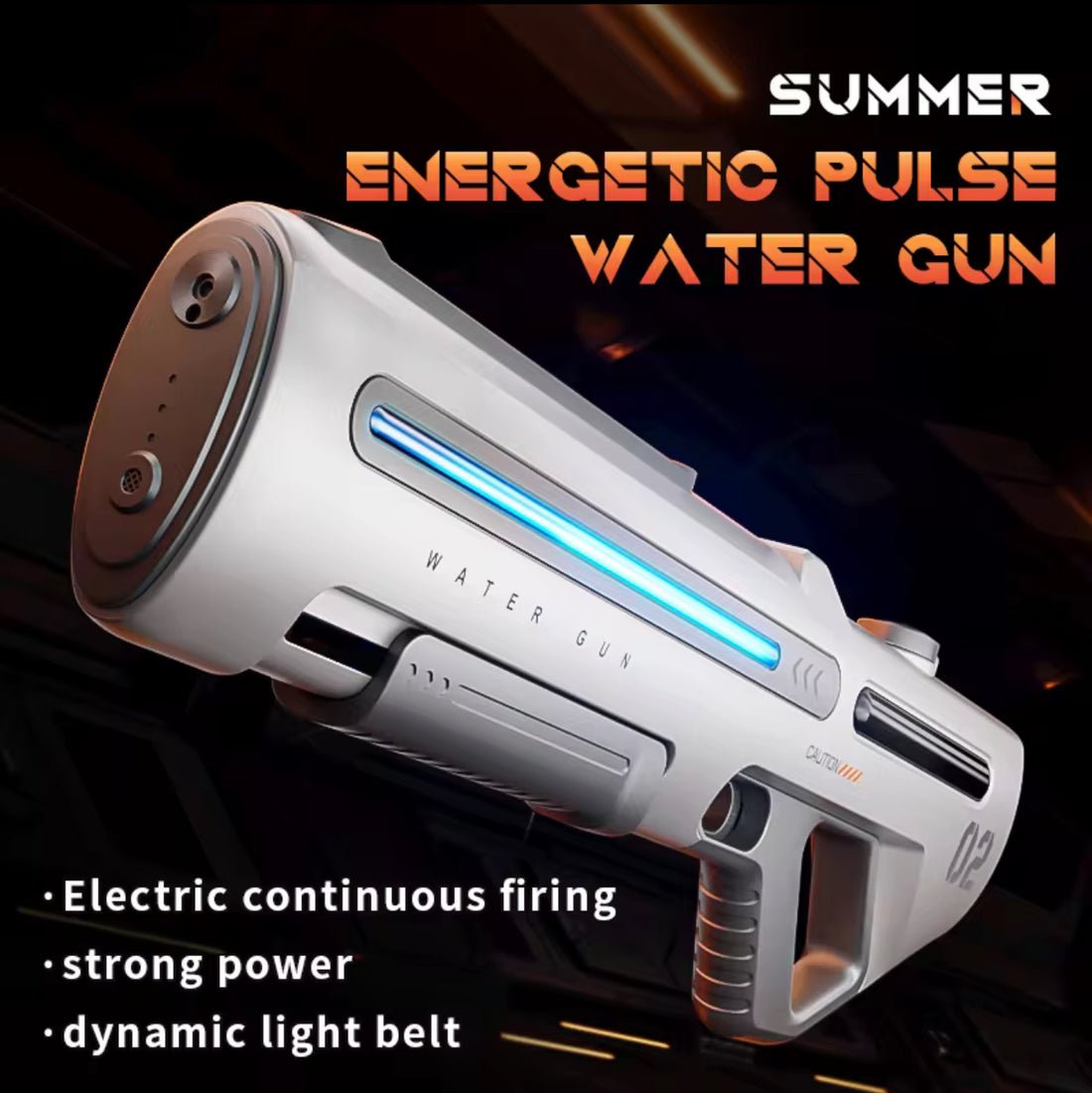 SummerShot 62cm 820CC High Power Automatic Water Gun | Rechargeable Holi Pichkari - The Gears