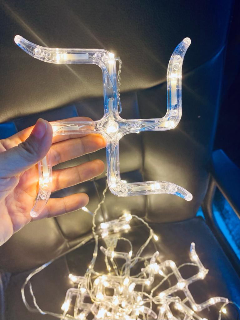 Swastik Curtain Led Light (12 Warm White Bulb) - The Gears