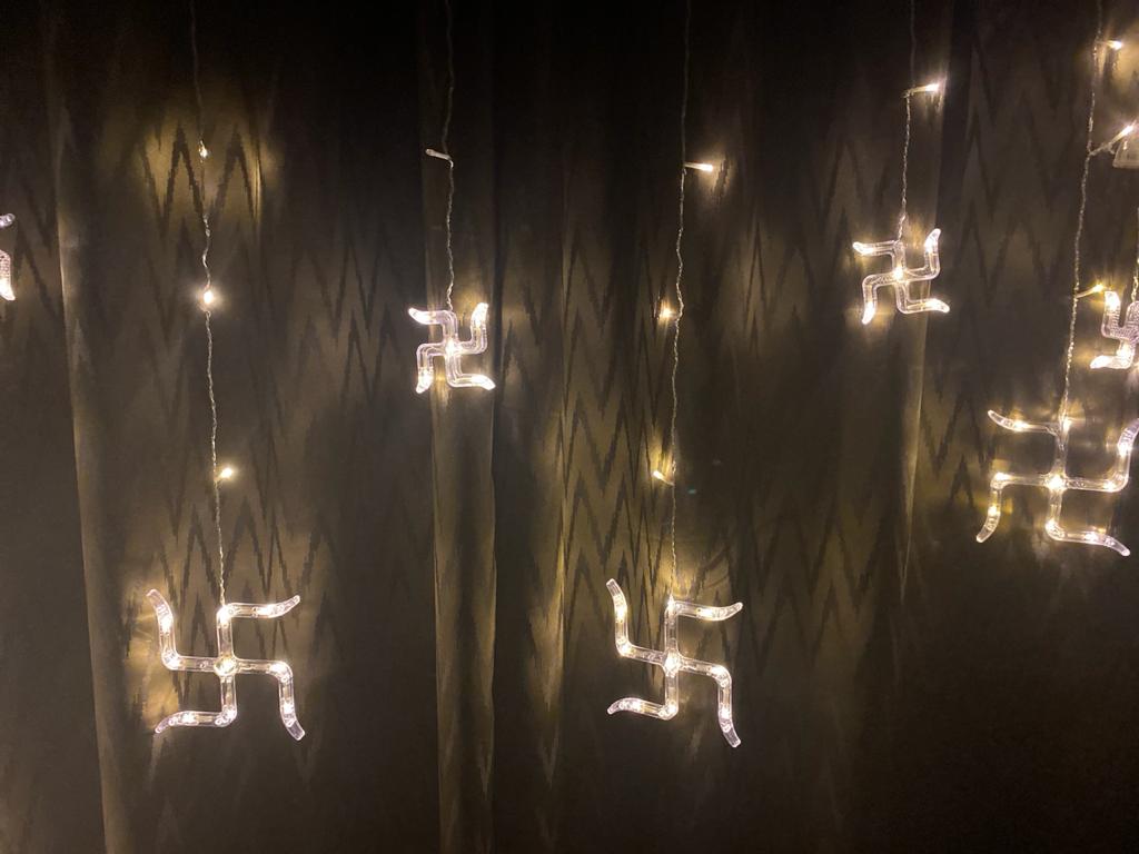 Swastik Curtain Led Light (12 Warm White Bulb) - The Gears