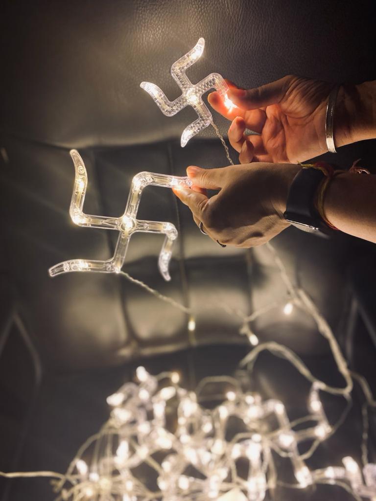 Swastik Curtain Led Light (12 Warm White Bulb) - The Gears