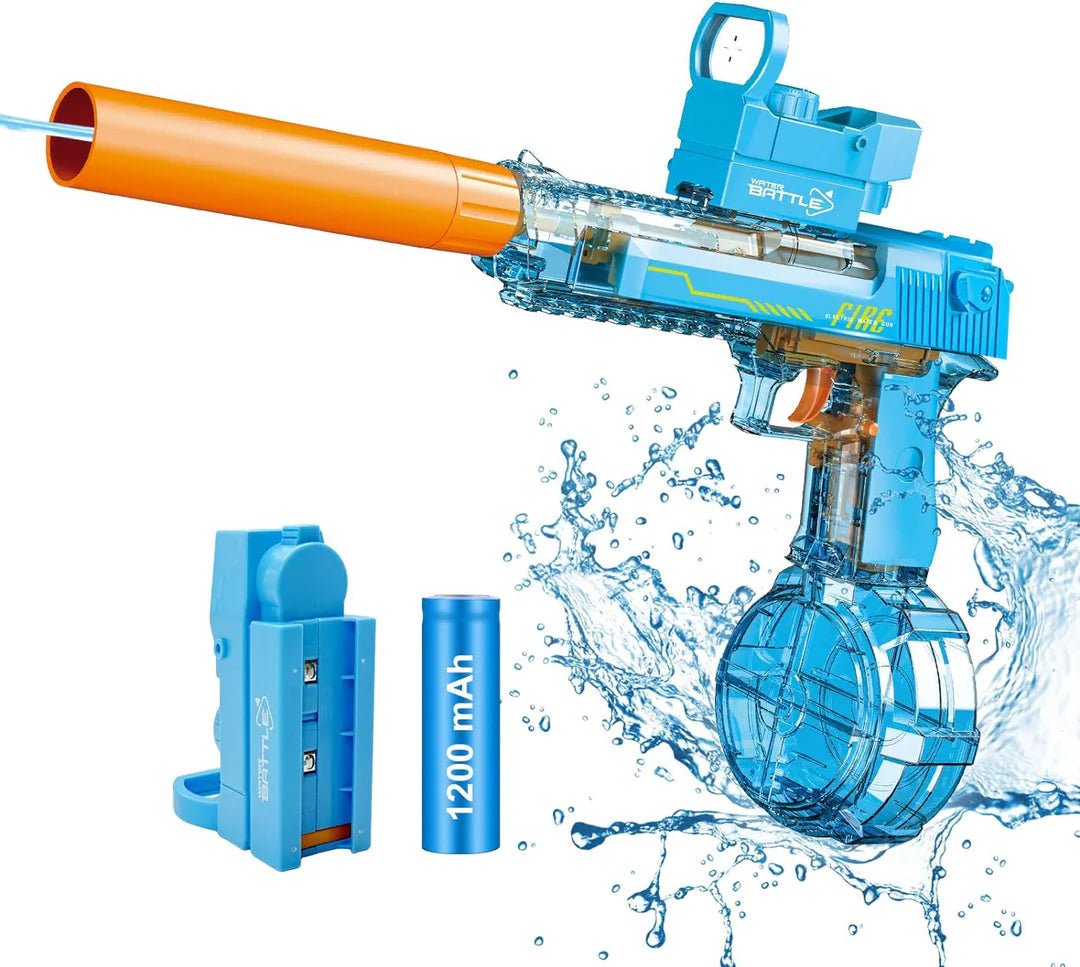 ThunderStrike 32ft Desert Eagle Electric Water Gun | High - Pressure Rechargeable Holi Pichkari - The Gears