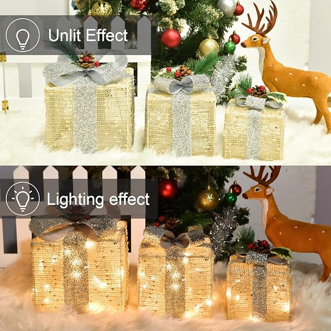 Tinsel Christmas Gift Box Set (3 Pcs) - The Gears