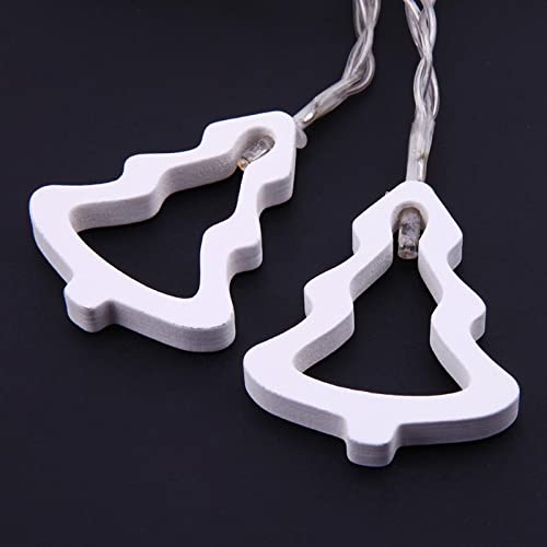 Wooden Christmas Tree Shaped LED Lights  (20L-WoodChrismas Tree- Warm White ) - Homely Arts