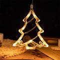 Christmas Tree Curtain Lights | Warm White LED - 3Mtr | 6 STARS + 6 CHRISTMAS TREE - Homely Arts