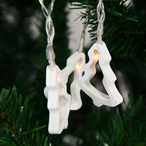 Wooden Christmas Tree Shaped LED Lights  (20L-WoodChrismas Tree- Warm White ) - Homely Arts