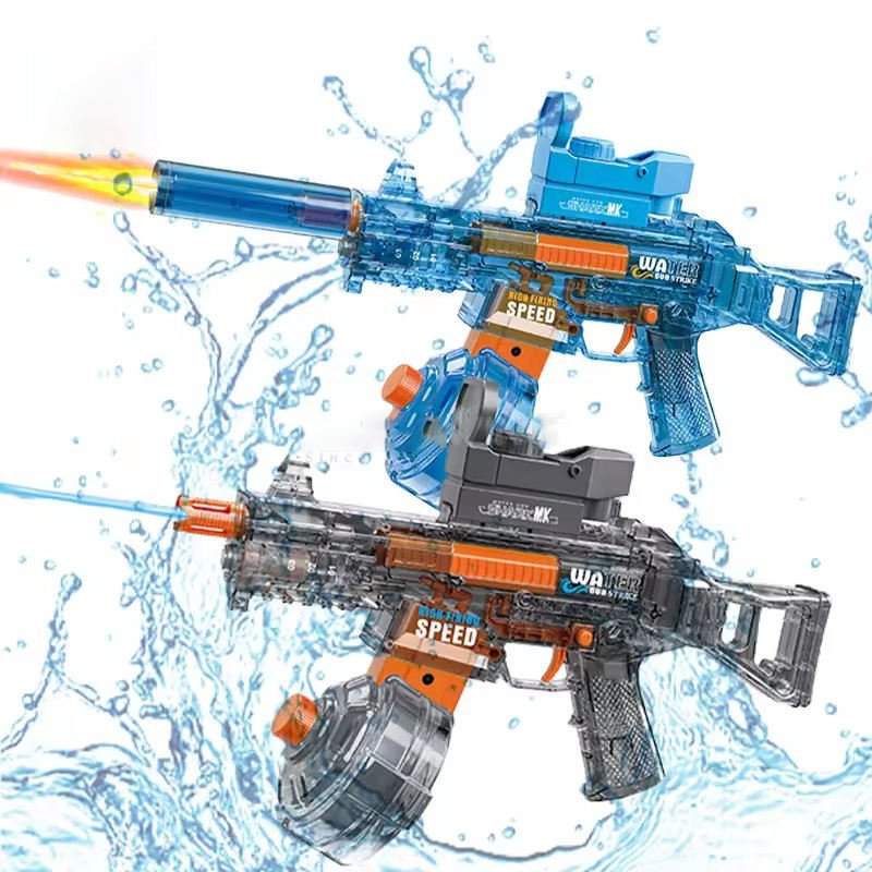 UMP45 Fire Breathing Electric Water Gun | LED Flame Effect + Sound | Rechargeable Holi Pichkari - The Gears