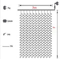 Waterfall Curtain String Lights - 180 Warm White LEDs, 8 Modes, 10x10 Feet, 3 Mtr - The Gears