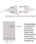 Waterfall Curtain String Lights - 180 Warm White LEDs, 8 Modes, 10x10 Feet, 3 Mtr - The Gears