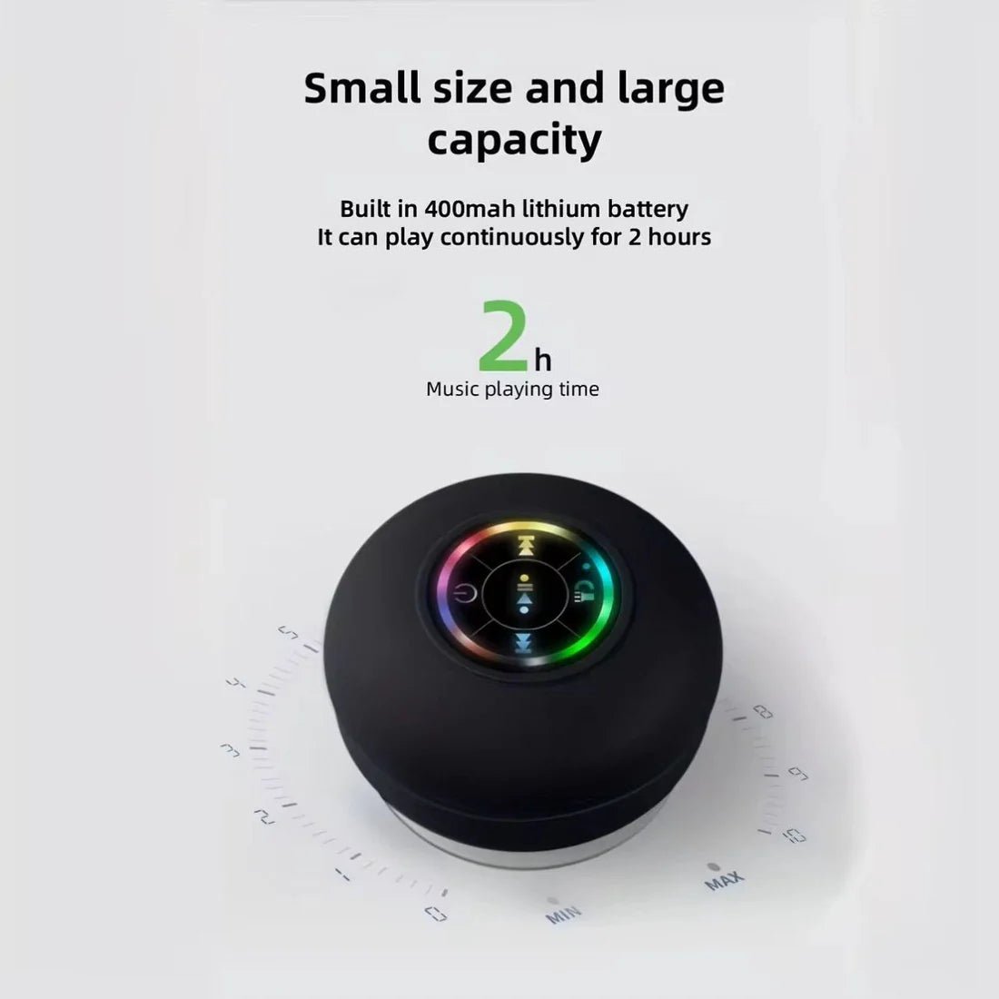 Waterproof Bluetooth Speaker with Suction Cup & LED lighting - The Gears