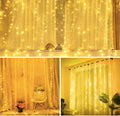 Window Curtain String Light 300 LED 8 Lighting Modes Fairy Lights Remote Control USB Powered Waterproof lights for home decoration light Diwali Valentines Bedroom Party Wedding Diwali (Warm White) - The Gears