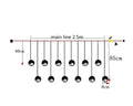 Wish Balls window Curtain String Lights with 8 Flashing Modes (12 Multicolor) - The Gears