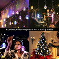 Wish Balls window Curtain String Lights with 8 Flashing Modes (12 Multicolor) - The Gears