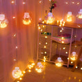 Wish Balls window Curtain String Lights with 8 Flashing Modes (12 Warm White) - The Gears