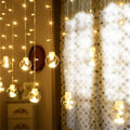 Wish Balls window Curtain String Lights with 8 Flashing Modes (12 Warm White) - The Gears